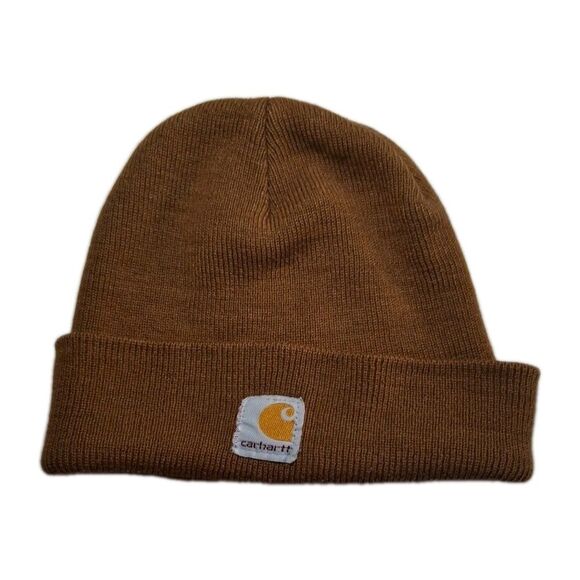 Carhartt Other - Carhartt Beanie Hat Youth One Size Brown Classic Acrylic Kids Knit Cap
